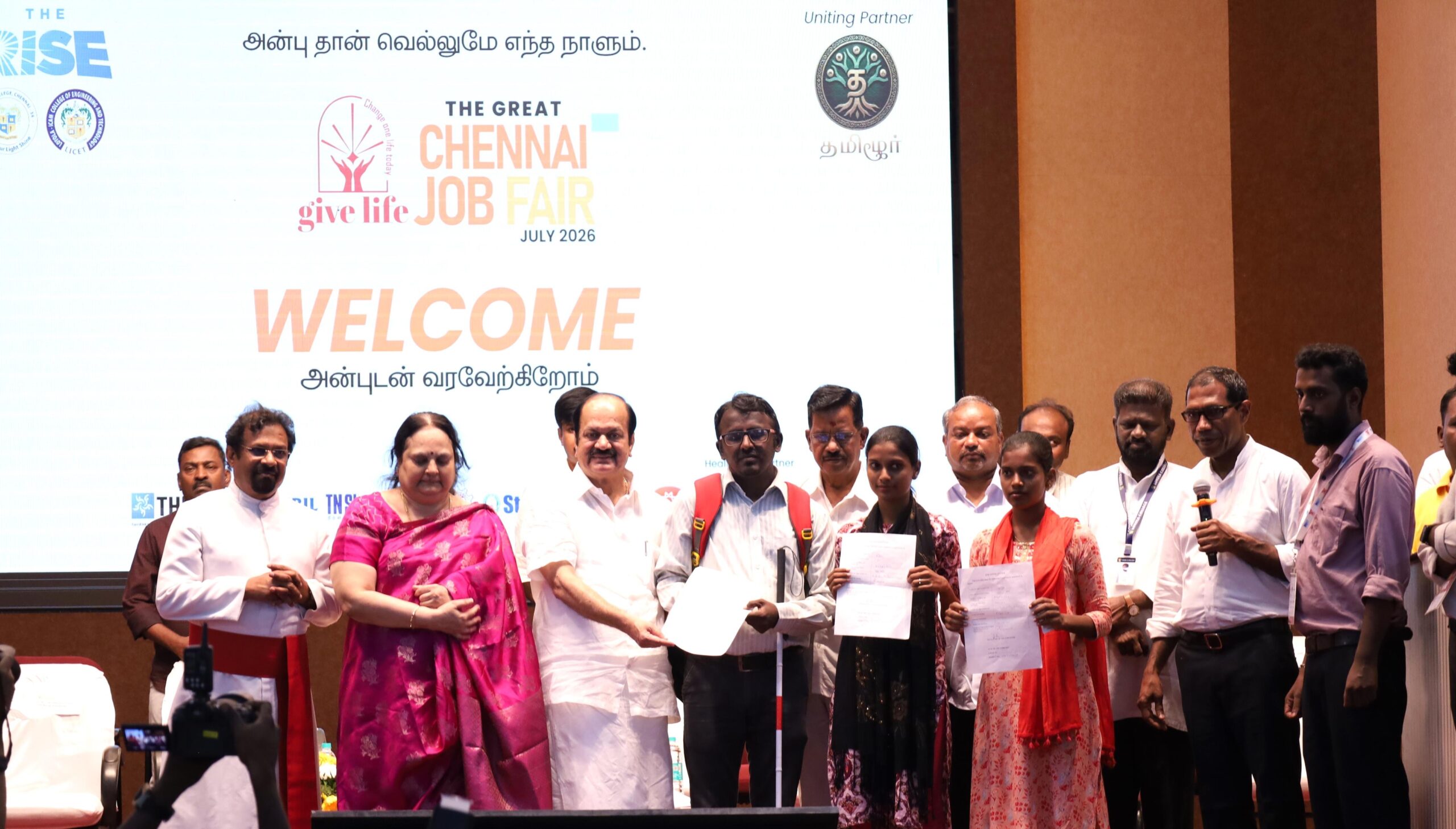 30,000 Youth Secure Jobs at Mega Chennai Job Fair Organised byThe Rise and GiveLife Foundations in Chennai