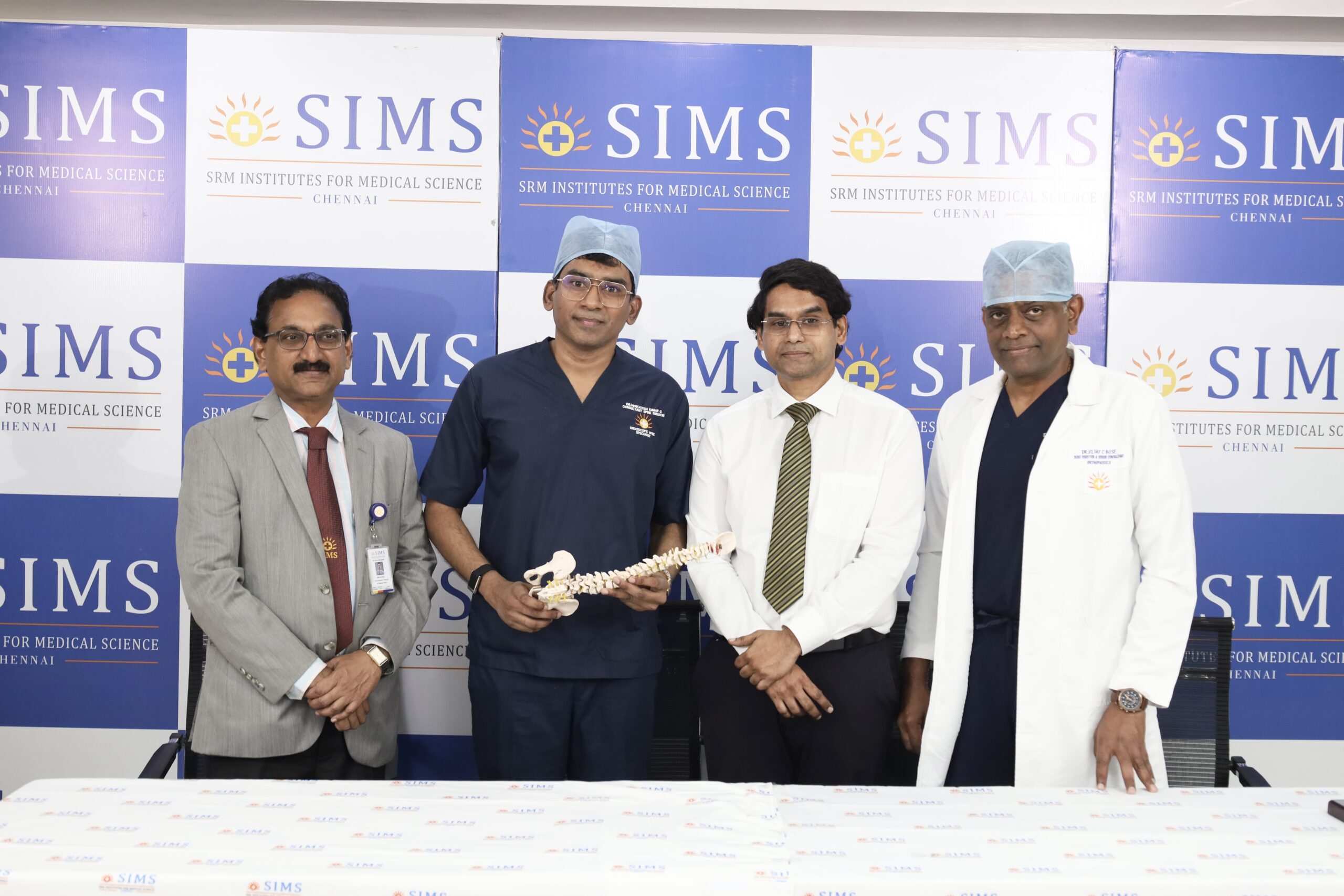SIMS Hospital Treats Spinal Compression in 84-Year-Old with Pacemaker Through Single-Incision Endoscopic Surgery